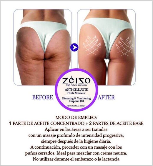 Anticelulítico aceite drenante concentrado aromaterapia Zeizo - 150 ml