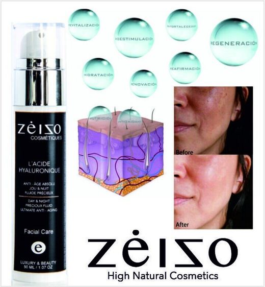 Crema Antiedad de Ácido Hialurónico para una Piel Luminosa y Juvenil Zeizo - 50 ml
