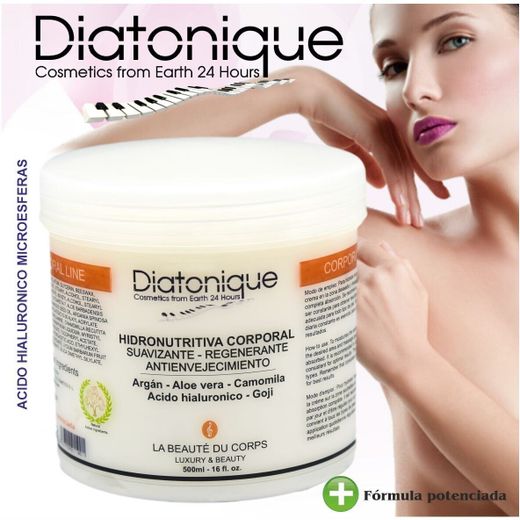Crema corporal de ácido hialurónico Hidronutritiva y antioxidante Más Plus Diatonique 500 ml