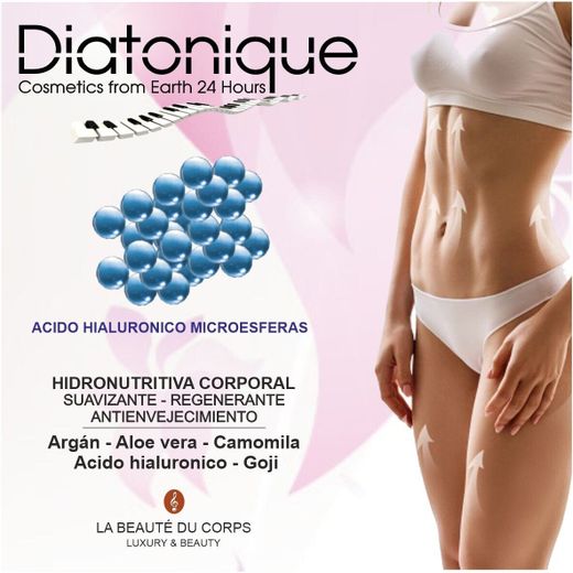 Crema corporal de ácido hialurónico Hidronutritiva y antioxidante Más Plus Diatonique 500 ml