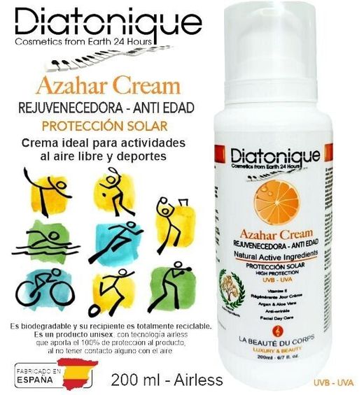 Crema de Azahar rejuvenecedora y antiedad con protección solar Diatonique - 200 ml