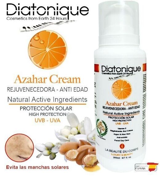Crema de Azahar rejuvenecedora y antiedad con protección solar Diatonique - 200 ml