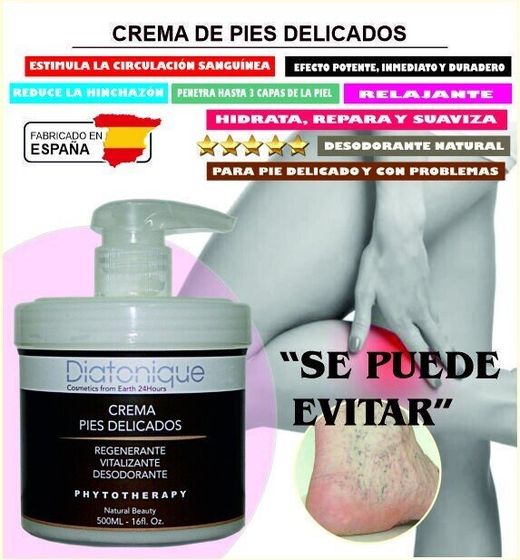 Crema de pies delicados con argán Diatonique - Aromaterapia 500 ml