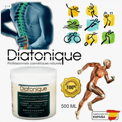 Crema Muscular de calentamiento y entrenamiento 500 ml Diatonique
