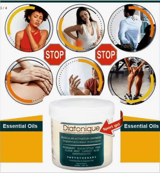 Crema Muscular de calentamiento y entrenamiento 500 ml Diatonique