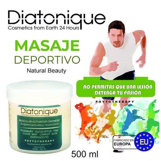 Crema Muscular de calentamiento y entrenamiento 500 ml Diatonique