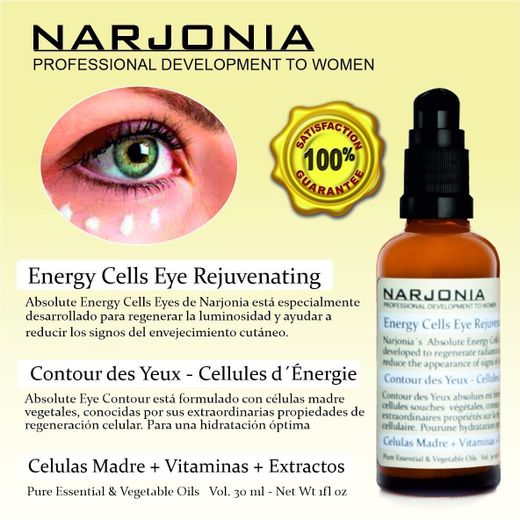 Crema rejuvenecedora de contorno de ojos con células madre energéticas - 30 ml