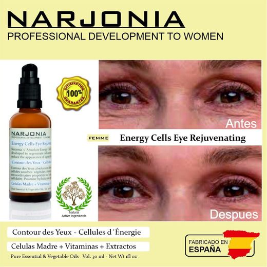 Crema rejuvenecedora de contorno de ojos con células madre energéticas - 30 ml