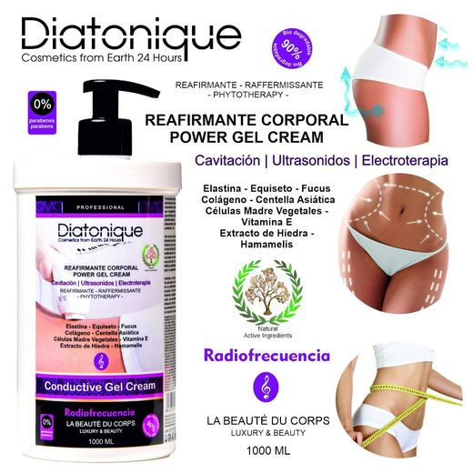 Gel-Crema Corporal Reafirmante Hidratante para Radiofrecuencia y Cavitación Diatonique - 1000 ml