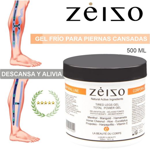 Gel descongestivo con efecto frío para piernas cansadas Zeizo - 500 ml