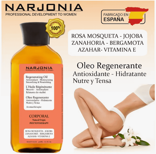 Óleo de Baño Intensivo Regenerador de Naranja Narjonia Cosmetics - 200 ml