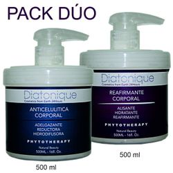 Pack Duo: Crema Reafirmante y Anticelulítica Corporal 500 ml + 500 ml - Diatonique