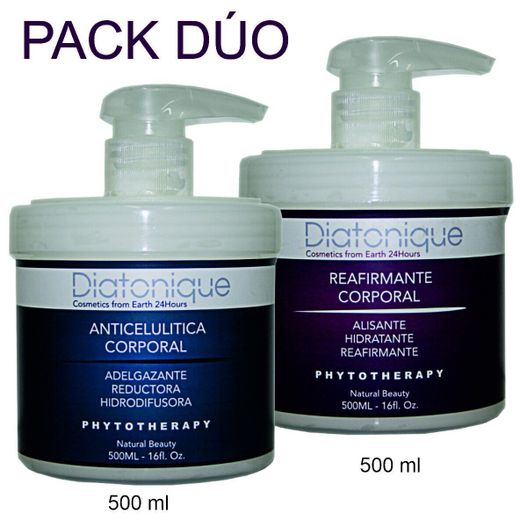 Pack Duo: Crema Reafirmante y Anticelulítica Corporal 500 ml + 500 ml - Diatonique